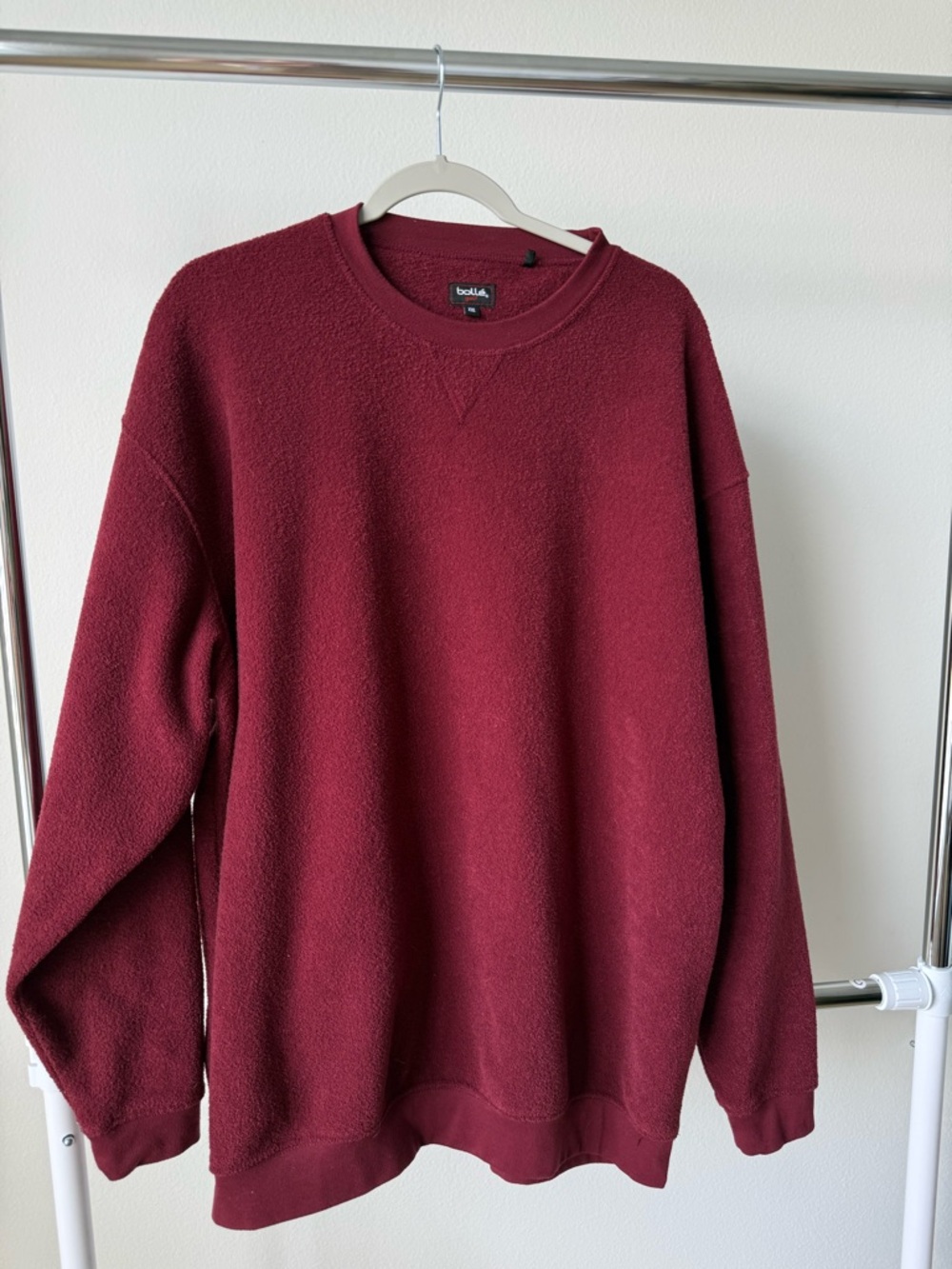 bolle Men's Burgundy Crewneck Sweater - Soft Textured Knit